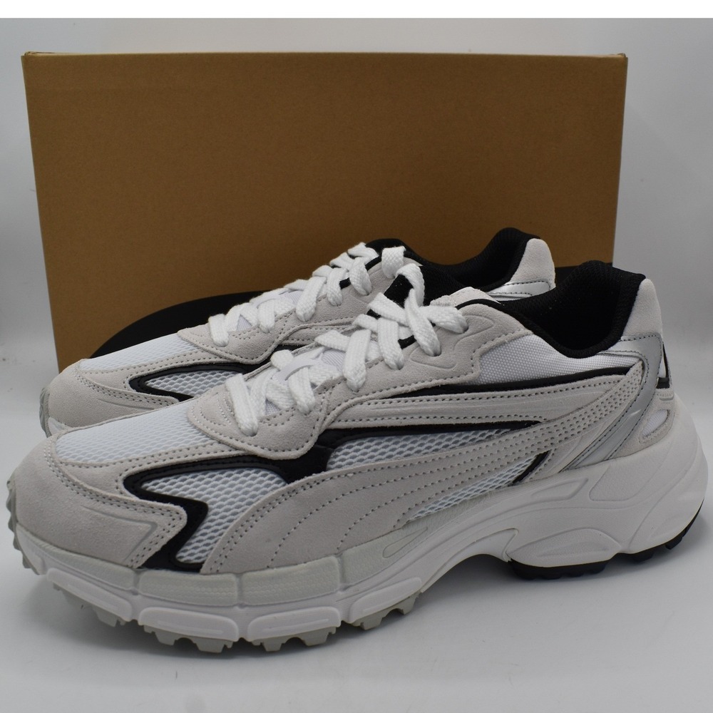 Puma Golf Teveris G Sneakers Mens 10.5 White Silver NEW Retro Chunky Golf Shoes